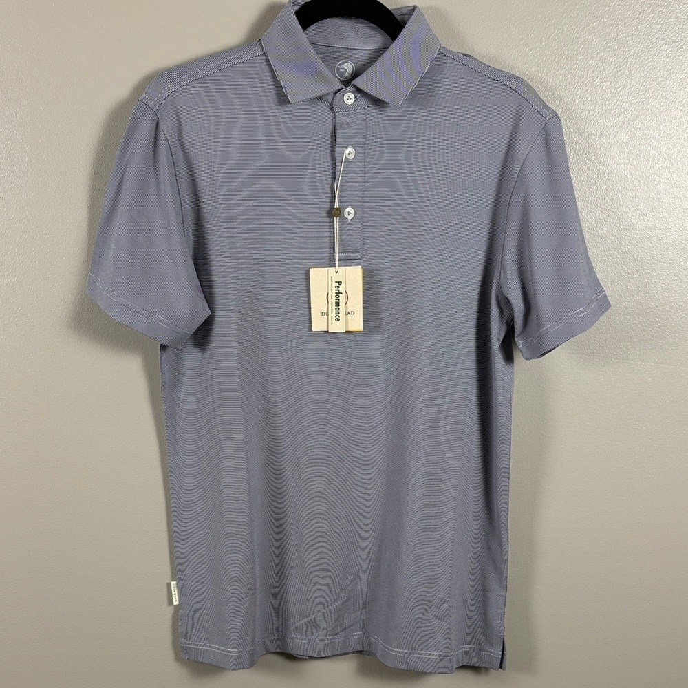 Duck Head Men's Short Sleeve Performance Polo Faded Peri